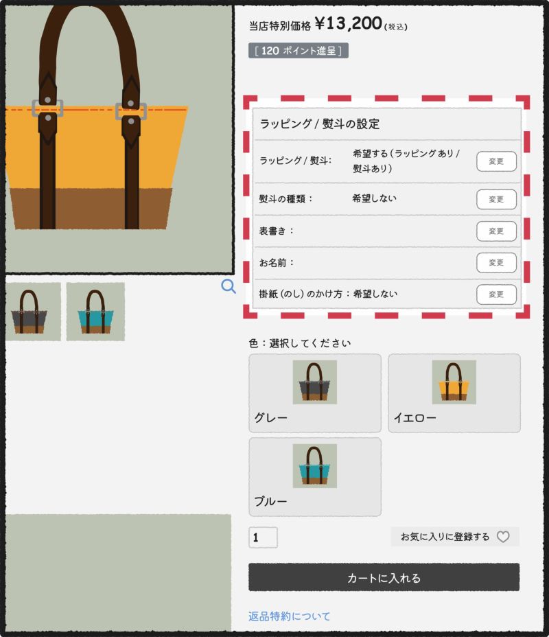 選択項目の表示制御 - 画像1