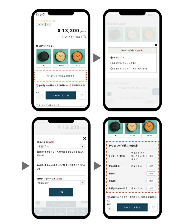 選択項目の表示制御 - サムネイル3