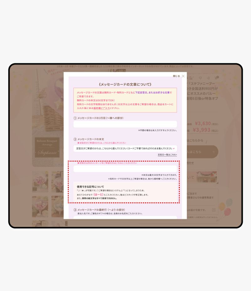 オプション欄の記号入力制御 - 画像2